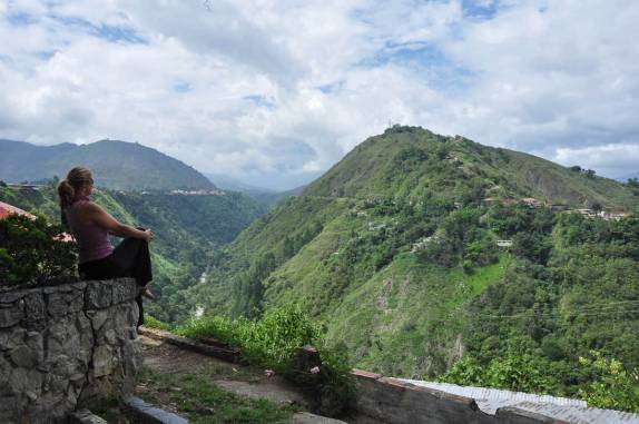 Admirando o vale de um dos rios que contornam Mérida, na Venezuela